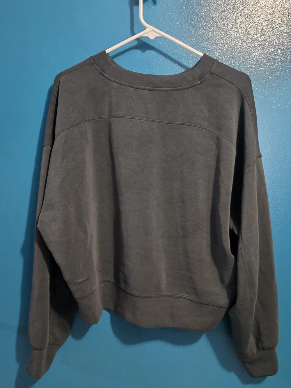lululemon athletica Charcoal Cropped Crewneck Sweatshirt